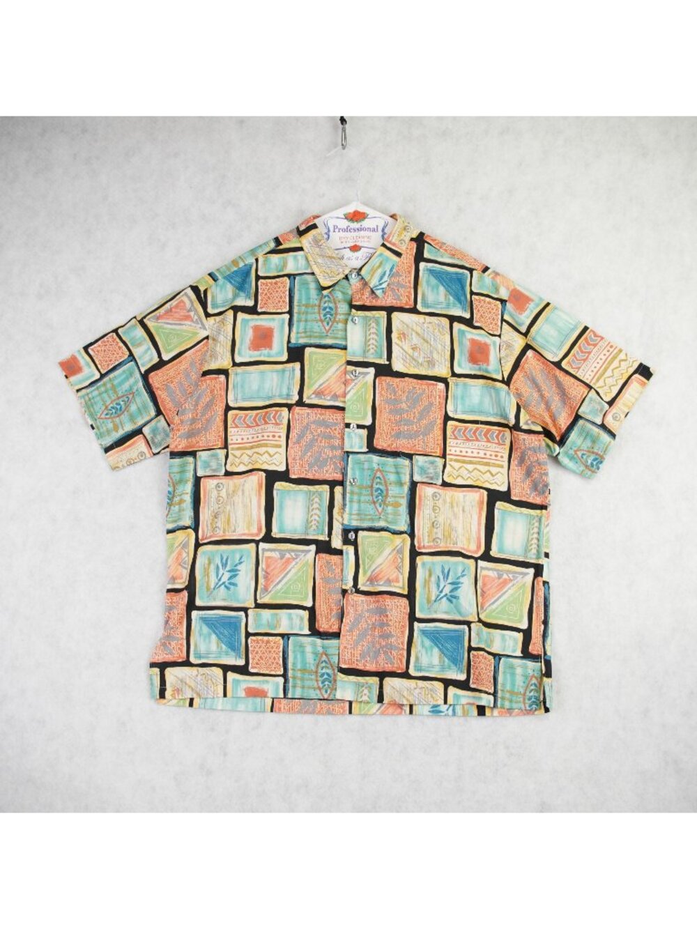 VTG Tori Richard Mens Abstract Pattern Button-Up Shirt Sz XL Casual Cotton Lawn